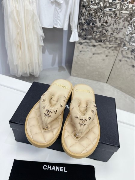 Chanel flip-up beach sandals