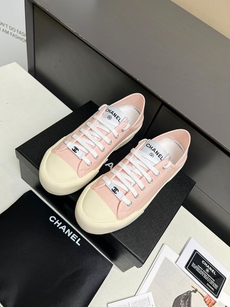 Chanel platform canvas shoes