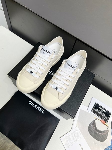 Chanel platform canvas shoes