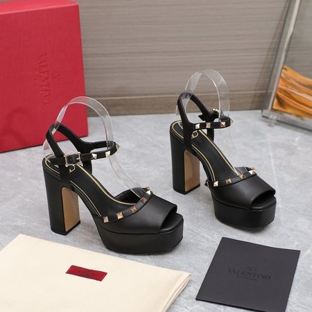 Valentino Rock Studs wedge heel platform sandals