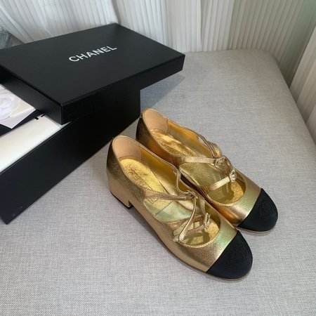Chanel Double Strap Mary Jane Ballet Shoes for Women