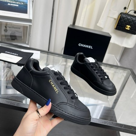 Chanel Panda shoes punched casual white shoes