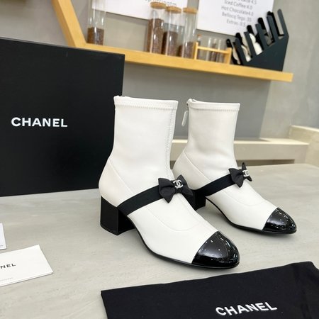 Chanel Butterfly Snow White Boots