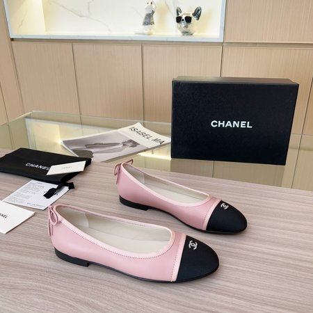 Chanel bow ballet flats