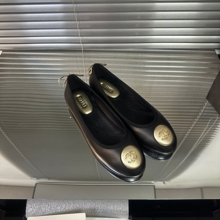 Chanel vintage CC bow ballet flats