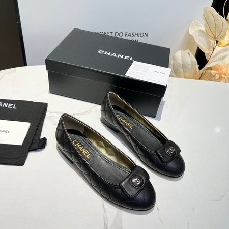 Chanel button ballet shoes