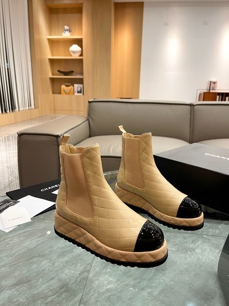 Chanel Sheepskin ankle boots