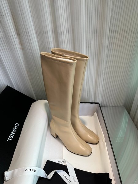 Chanel Classic chunky heel boots