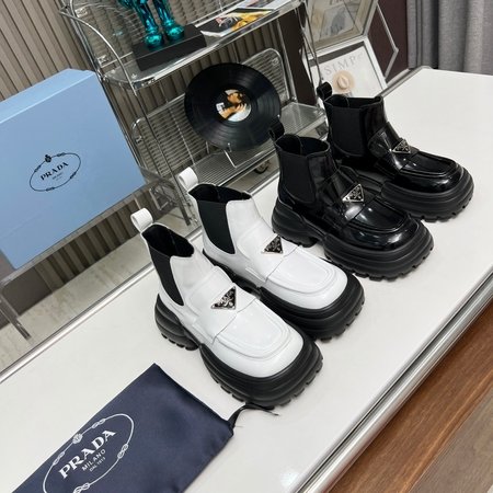 Prada Sheepskin platform boots