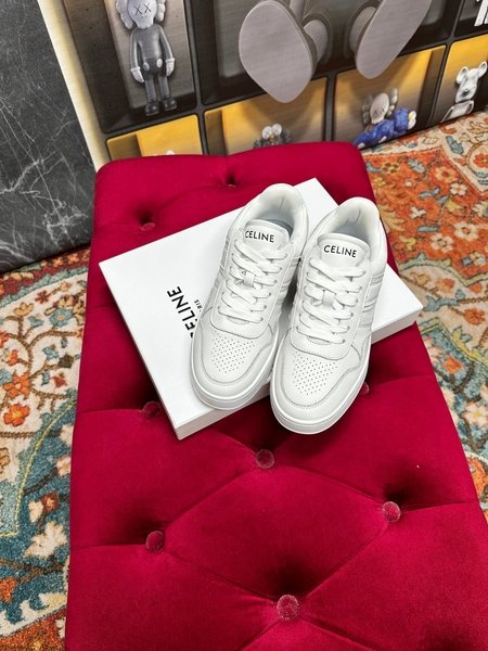 Celine color block white sneakers