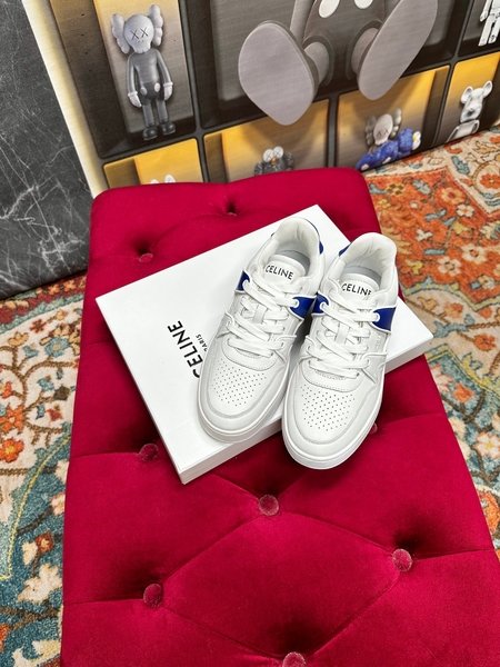 Celine color block white sneakers
