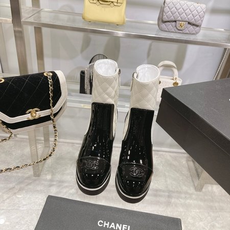 Chanel calfskin boots