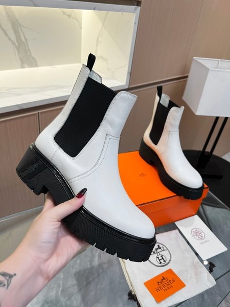 Hermes Oxford platform boots