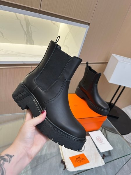 Hermes Oxford platform boots