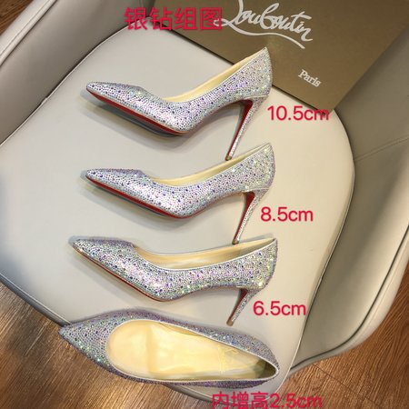 Christian Louboutine Shiny sequined red sole shoes