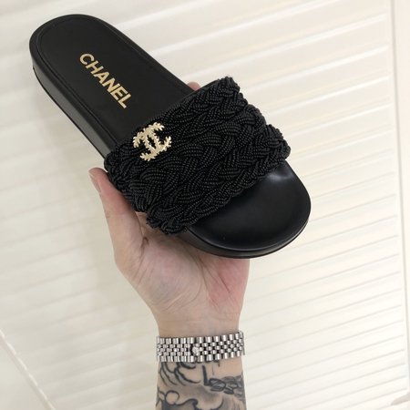 Chanel pearl slippers