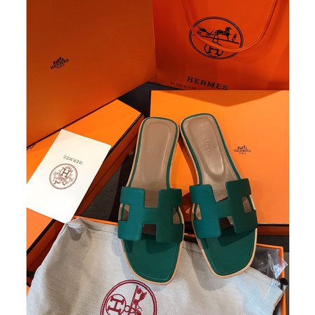 Hermes H classic slippers