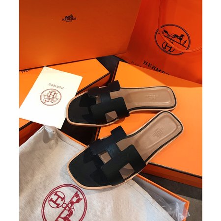 Hermes H classic slippers