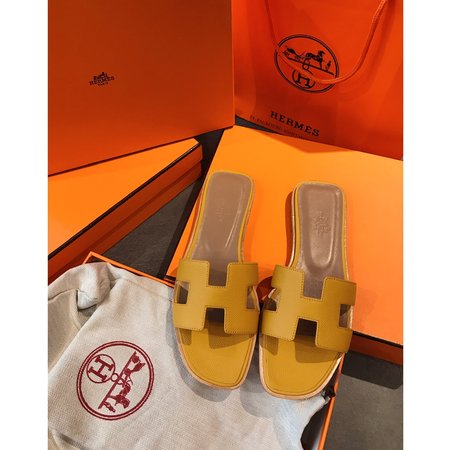 Hermes H classic slippers