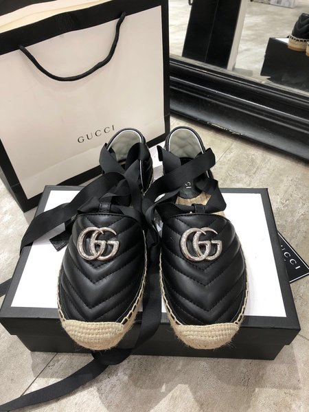 Gucci Quilted leather logo Espadrilles