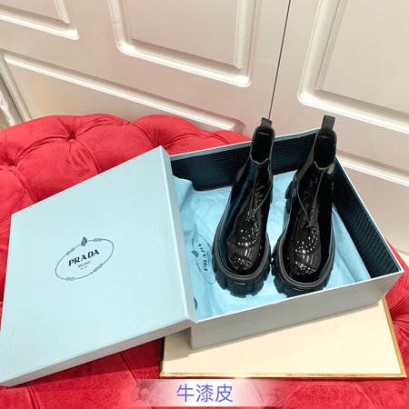 Prada platform ankle boots