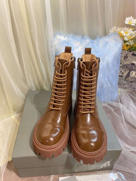 Balenciaga lace up martin boots