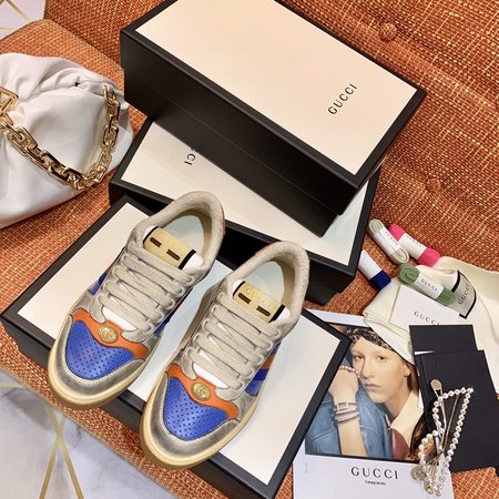 Gucci Classic embroidered GG towel velvet sneakers