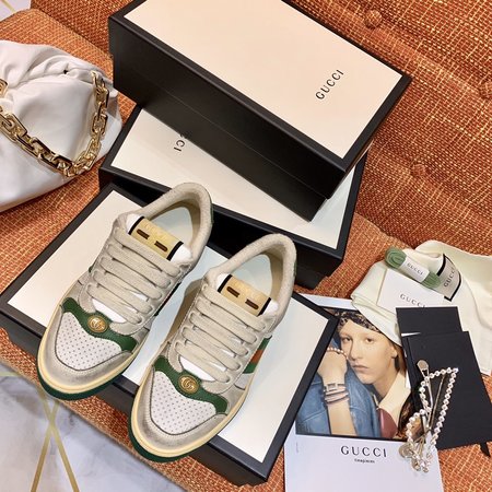 Gucci Classic embroidered GG towel velvet sneakers