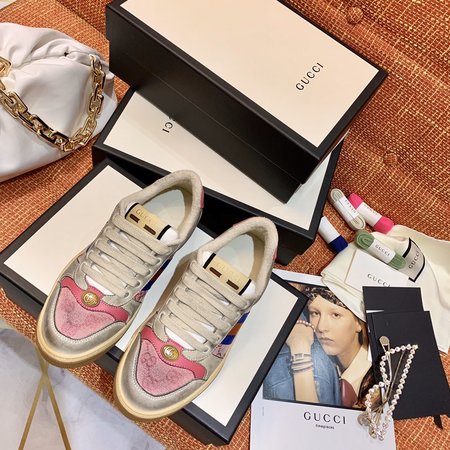 Gucci Classic embroidered GG towel velvet sneakers