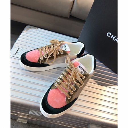 Chanel Velvet color matching sneakers casual sneakers