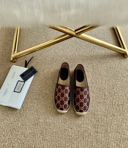 Gucci GG Lurex Straw Espadrilles