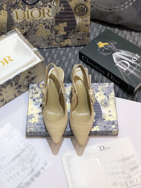 Dior J Adore slingback Toile de Jouy cotton embroidery