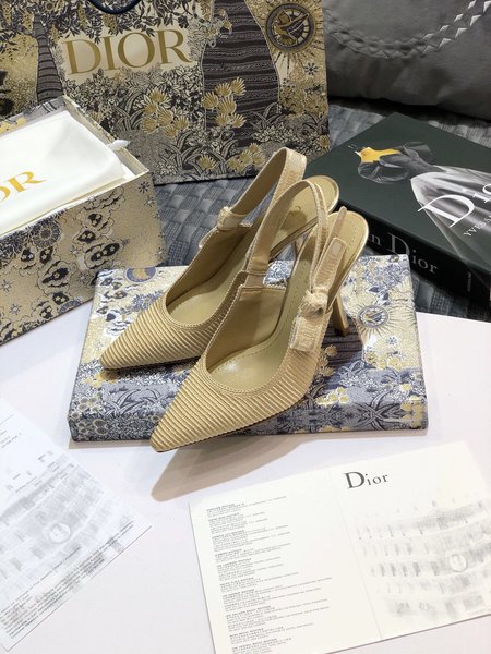 Dior J Adore slingback Toile de Jouy cotton embroidery