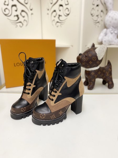 Louis Vuitton High-heeled boots cowhide heel height: 9cm