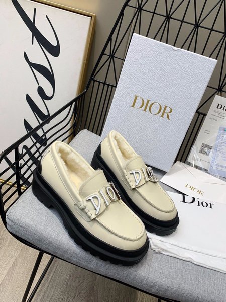 Dior Cowhide fabric warm wool lining