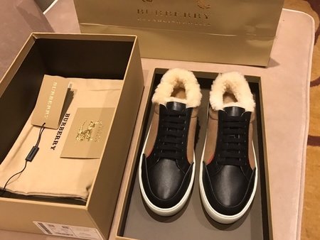 Burberry Wool lining sneakers House plaid High Top