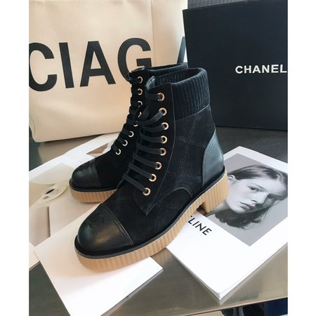 Chanel New Corduroy/Lambskin Boots