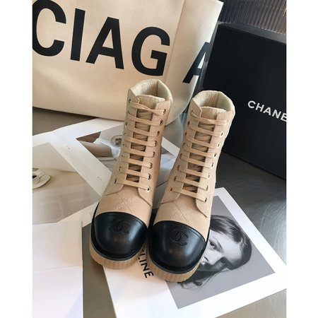 Chanel New Corduroy/Lambskin Boots