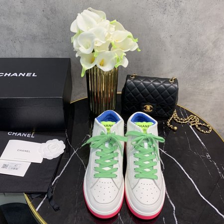 Chanel Fluorescent color retro sneakers