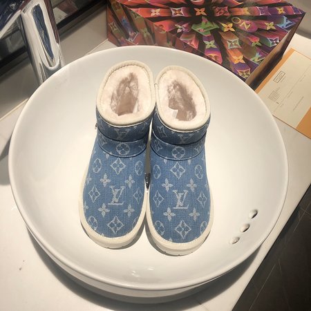 Louis Vuitton Cowboy snow boots lining wool