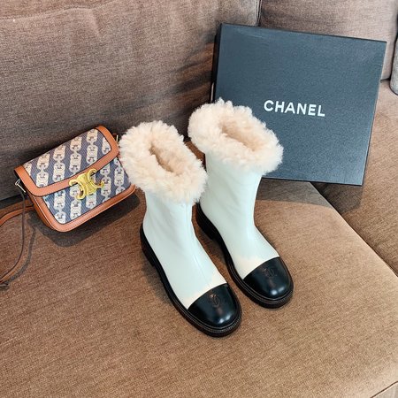 Chanel Lamb fur boots