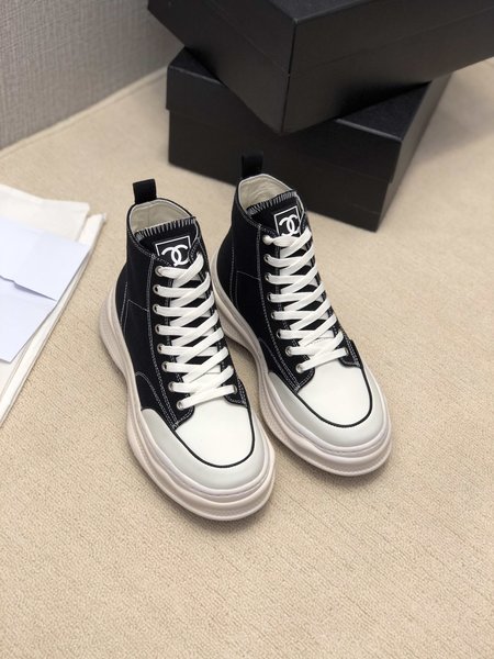 Chanel Platform High Top Canvas Casual Shoes Sneakers