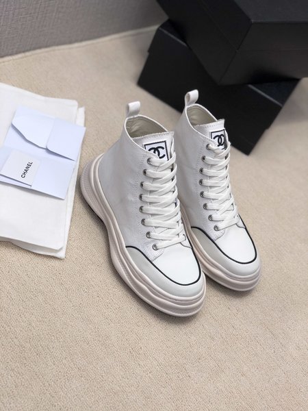 Chanel Platform High Top Canvas Casual Shoes Sneakers