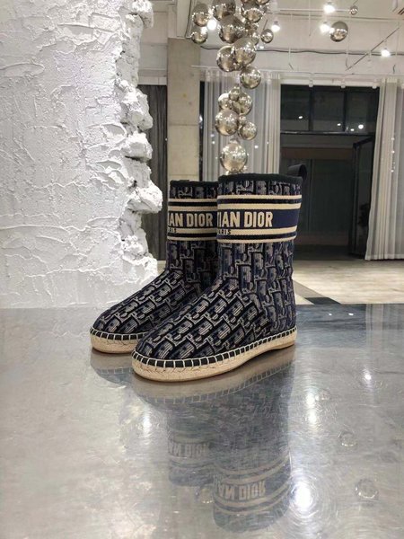 Dior Velvet embroidered snow boots