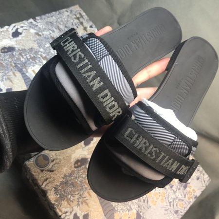 Dior classic webbing slides