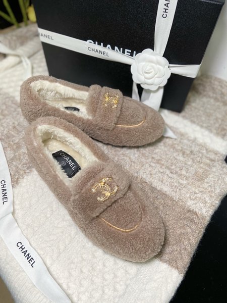 Chanel Lamb wool loafers