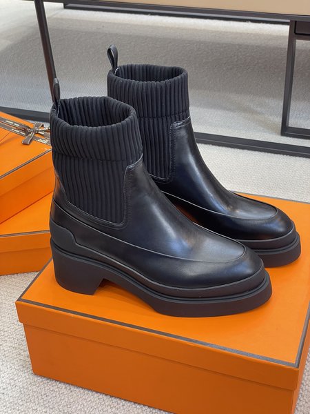 Hermes Boots imported from Italy cowhide