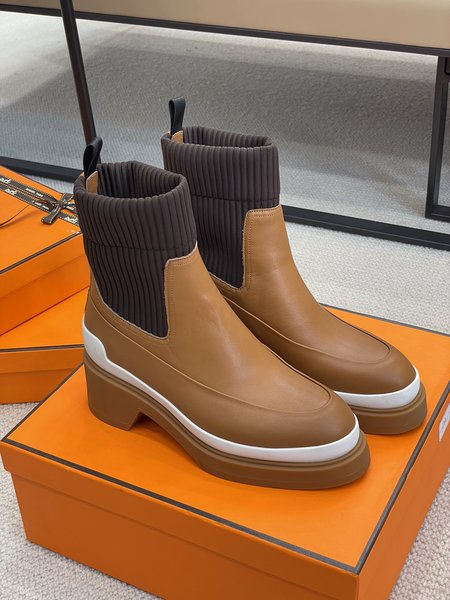 Hermes Boots imported from Italy cowhide