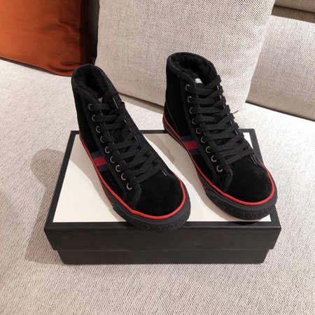 Gucci Poster style wool flat shoes