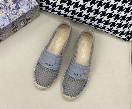 Dior Patterned jacquard embroidery cutout Espadrilles